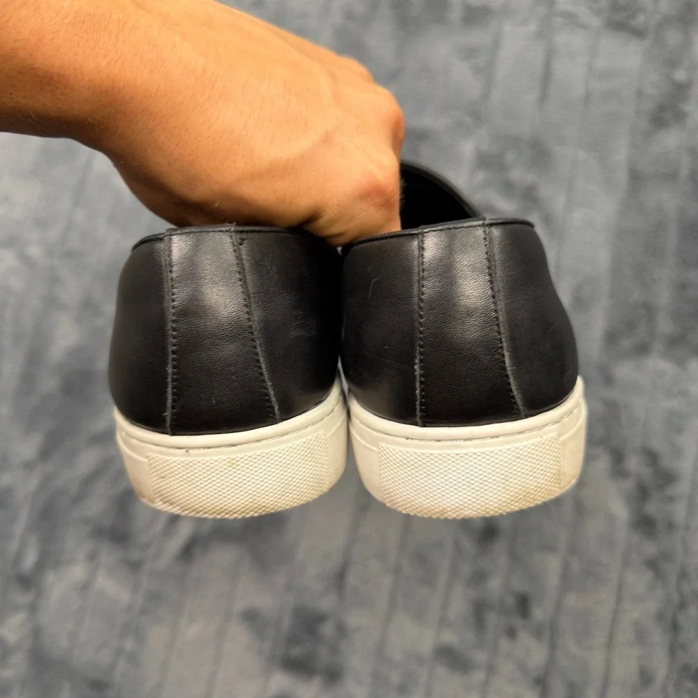 Marc Nolan Boardwalk Black Leather Buckle Slip On Sneaker Loafers Mens 10